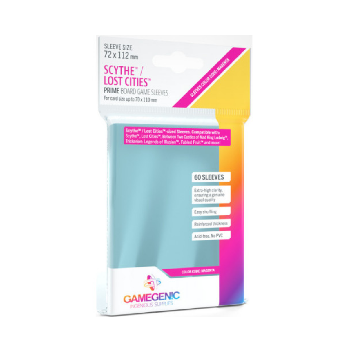 Gamegenic - Sleeves Prime Scythe/Lost Cities 110x70 60U