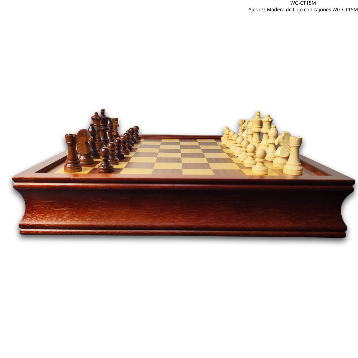 Ajedrez Madera de Lujo con Cajones