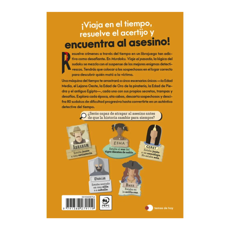 Murdoku 2 - 80 Acertijos de Lógica y Asesinatos - Viaje al Pasado