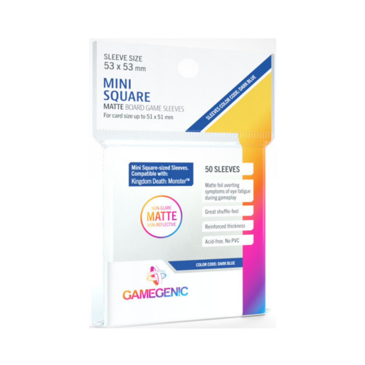 Gamegenic - Sleeves Prime Matte Mini Cuadradas 53x53 50U
