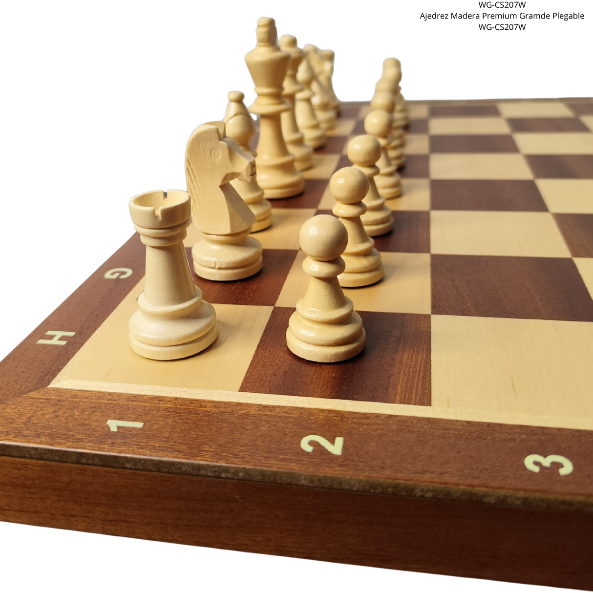 Ajedrez Grande Premium. Madera y Plegable