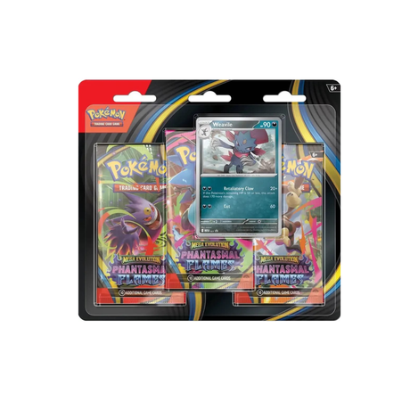 Pokemon TCG Mega Evolution - Phantasmal Flames -  3Pack Blister (al azar)
