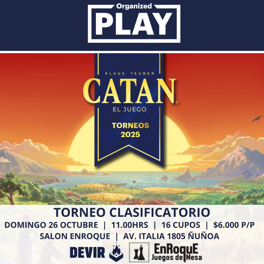 Inscripción Clasificatorio Catan 2025 - 26 de Octubre 11.00hrs