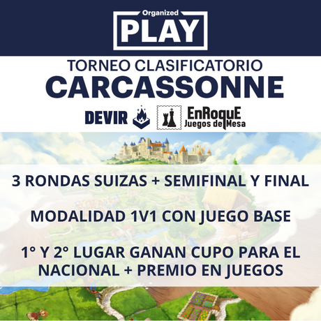 Inscripción Clasificatorio Carcassonne 2025 - 23 de Agosto 11.00hrs