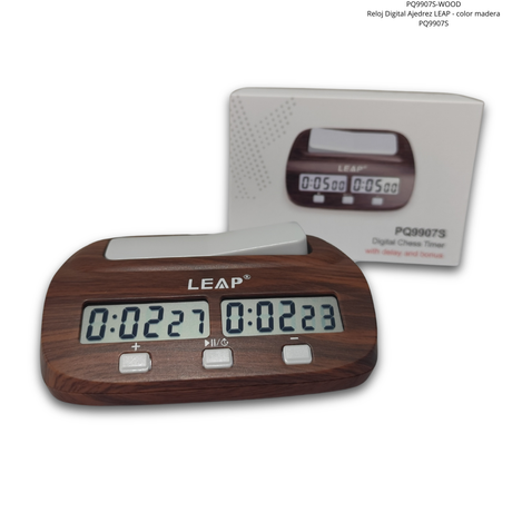 Reloj Digital Ajedrez LEAP - Estilo Madera