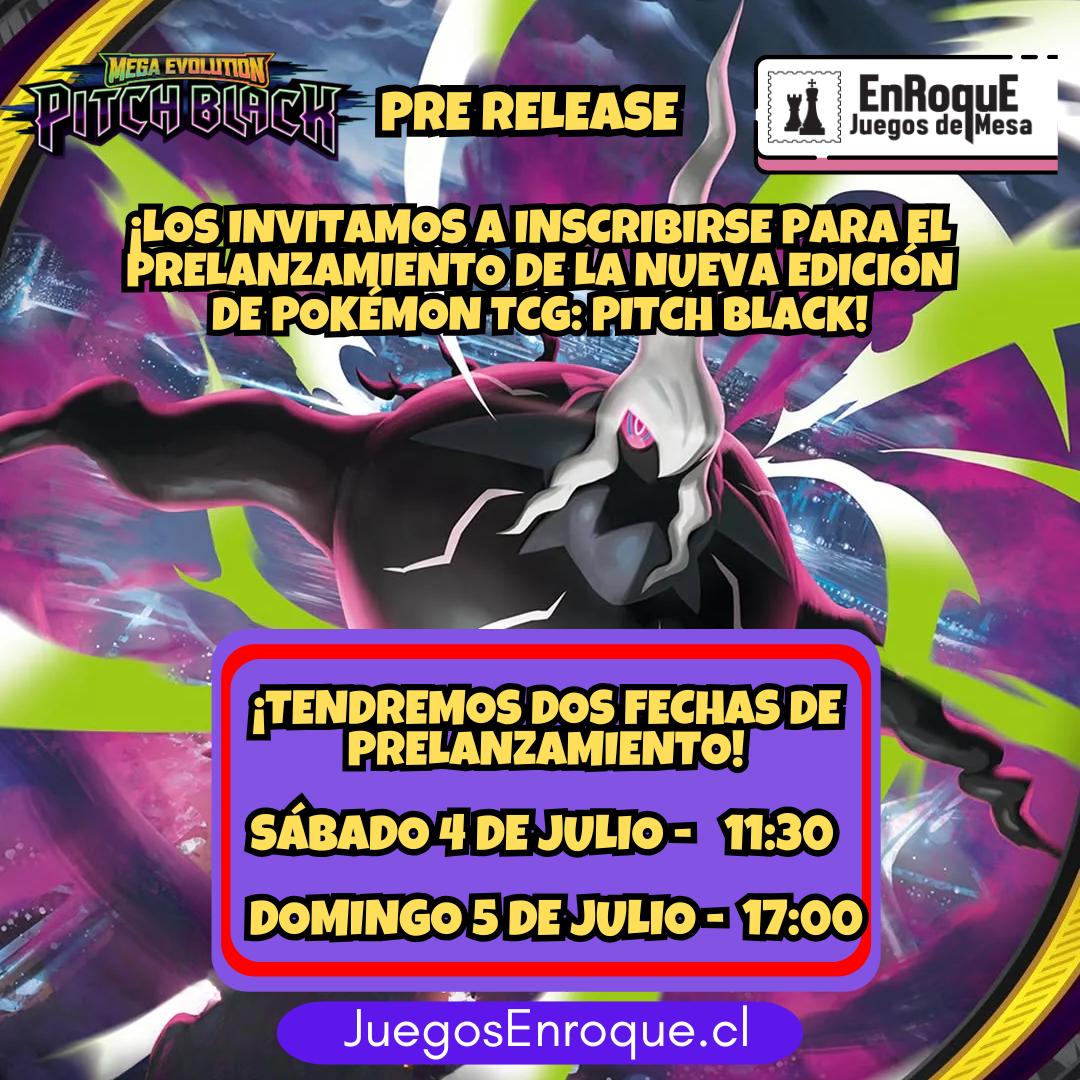 Pokemon TCG Mega Evolution Pitch Black - PreRelease Julio 2026