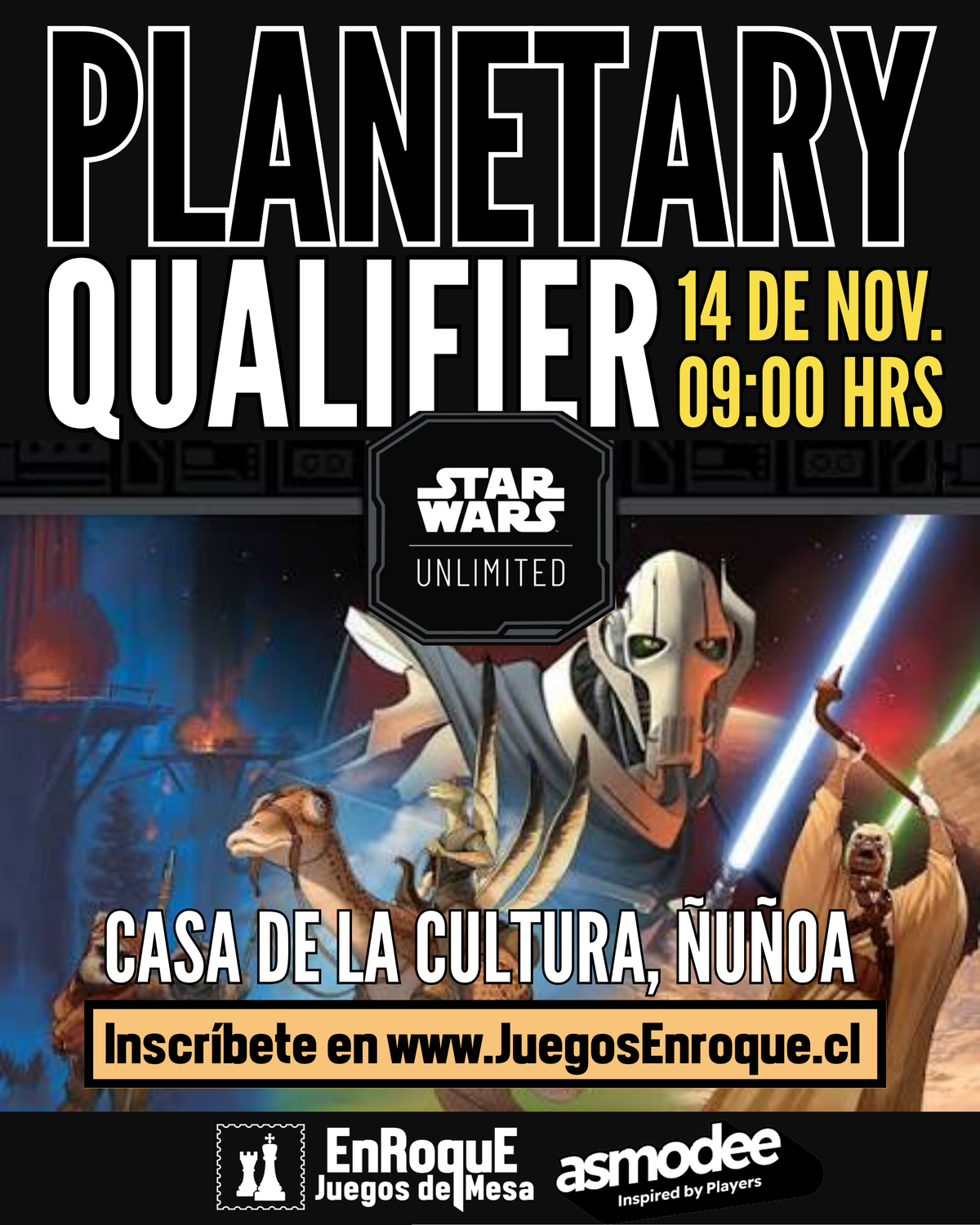 Star Wars Unlimited - Inscripción Planetary Qualifier (PQ) Enroque - 14 de Noviembre 2026