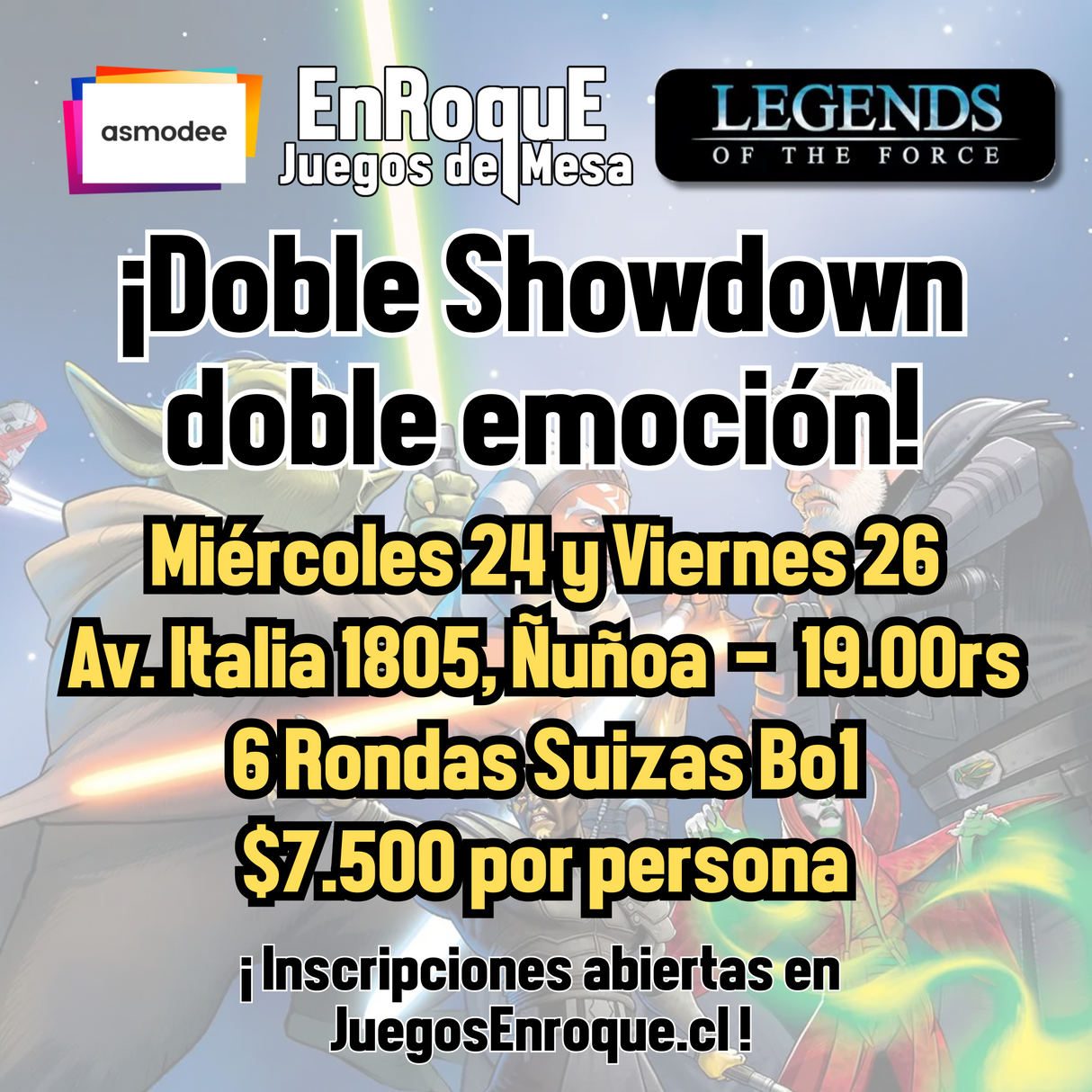 Inscripción SWU Legends of the Force - Showdown