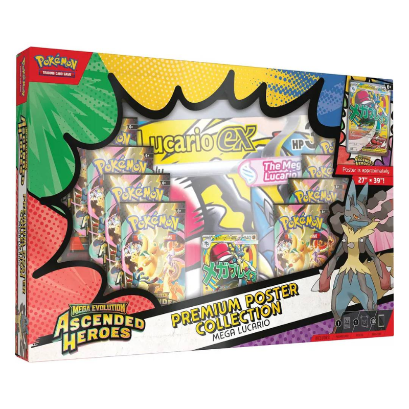 Pokemon TCG - Mega Evolution - Ascended Heroes - Premium Poster Collection (Inglés)
