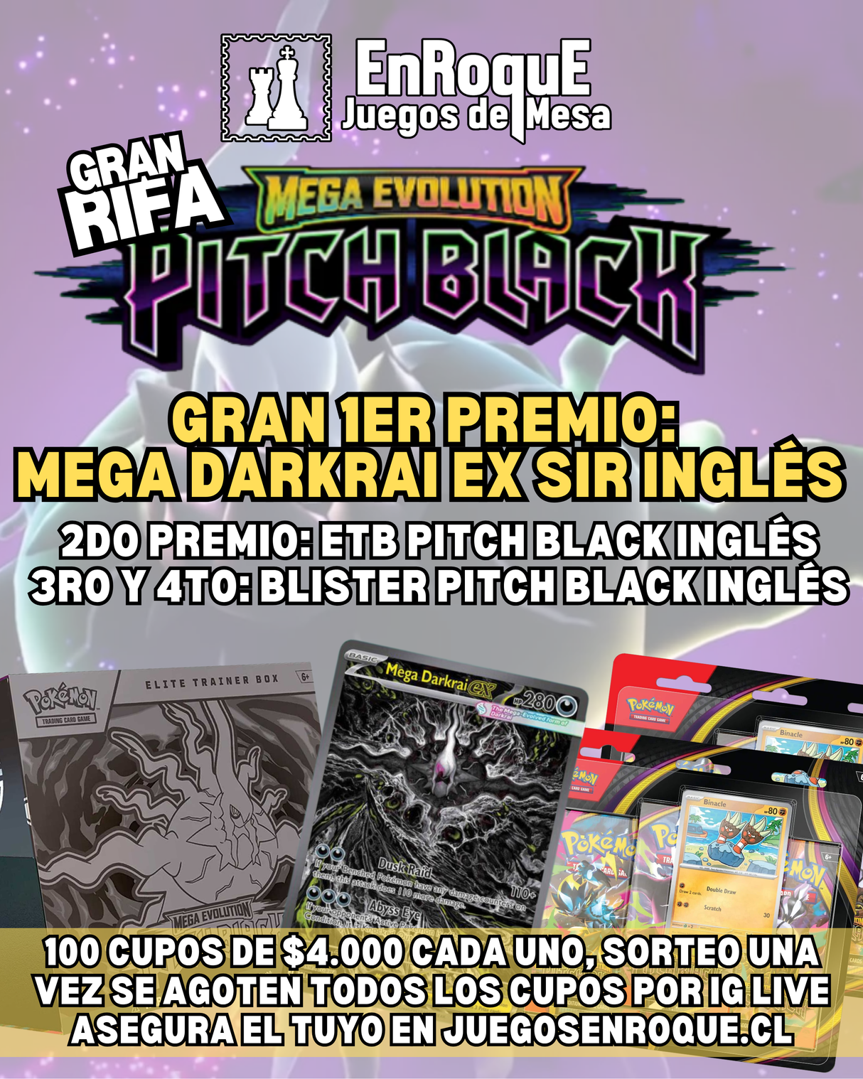 Gran Rifa de Pokemon Pitch Black !